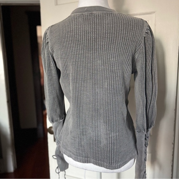 Free People FP One Tasha Thermal Lace-Up Sleeve Top – M - Picture 9 of 14